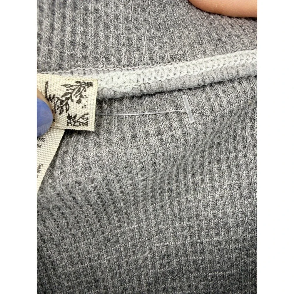 Intimately Free People Womens Thermal Pants Gray High Rise Slim flare Lounge XS